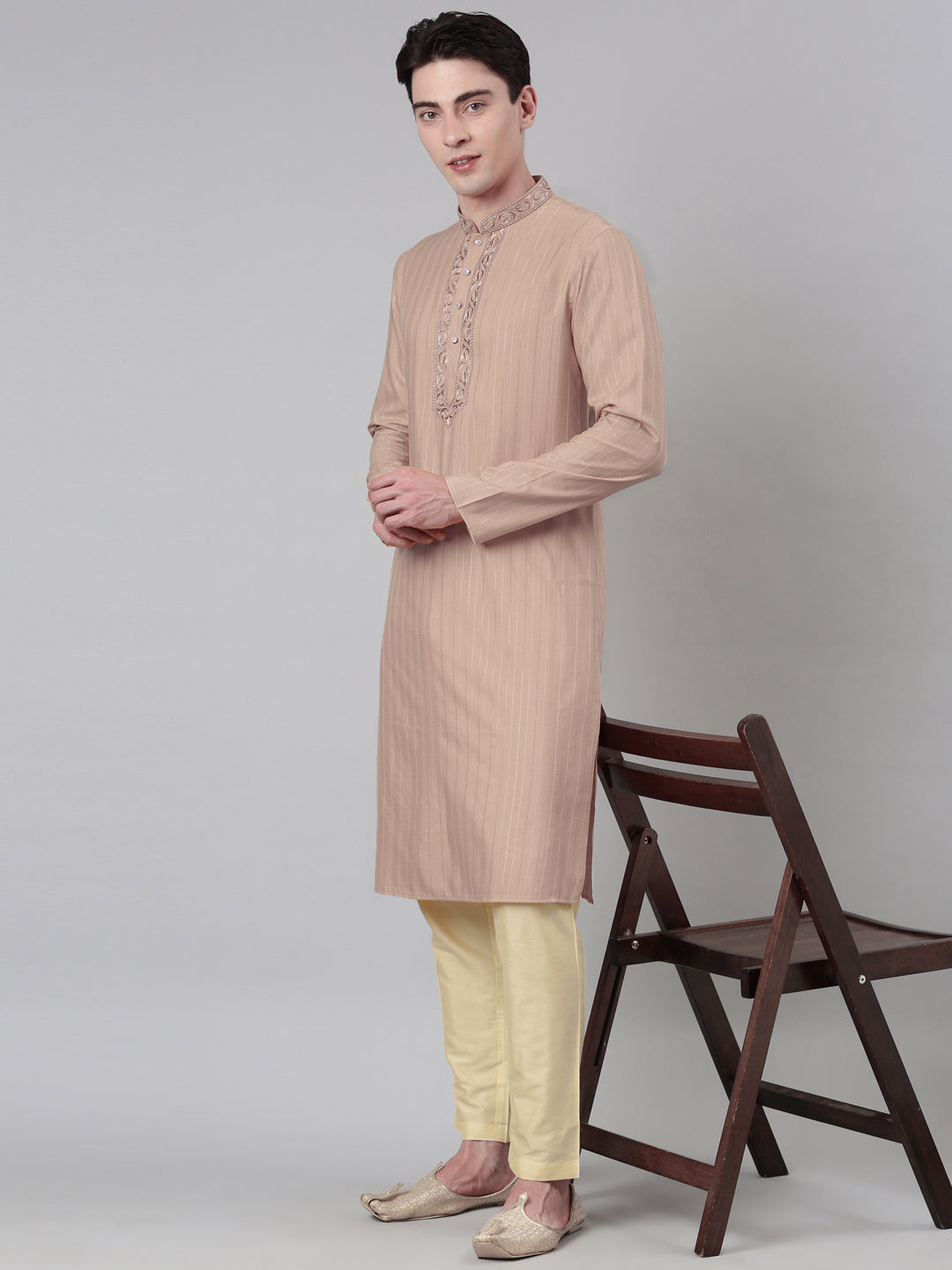 Sepia Embroidered kurta Set