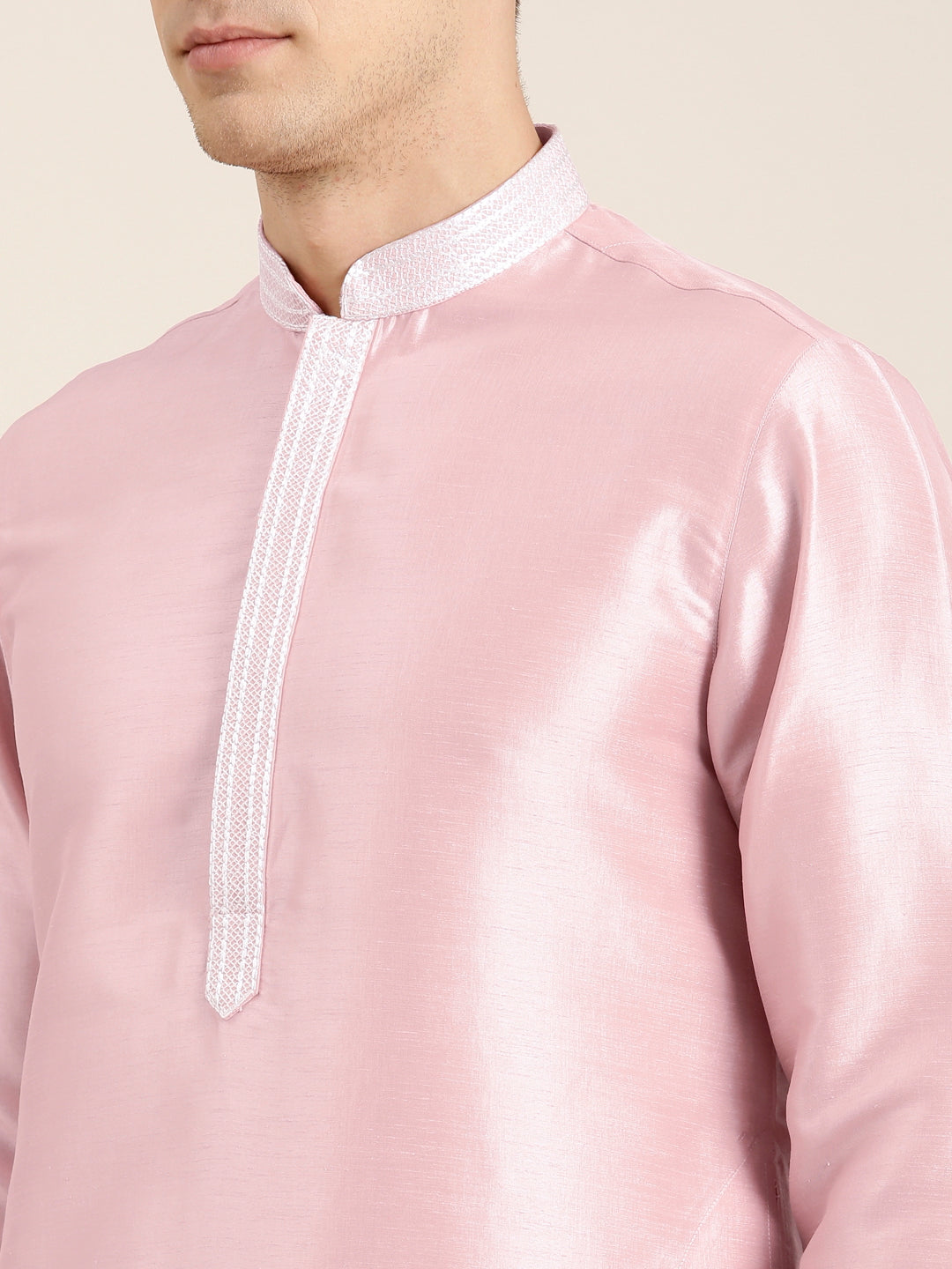 Pink Embroidered Kurta Set