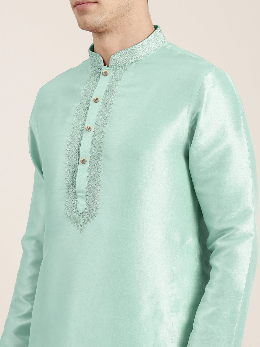 Sky blue Embroidered Kurta Set