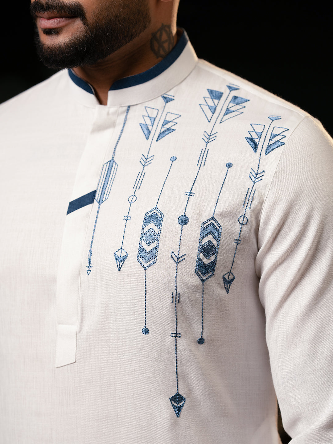 Off White Cotton Kurta set