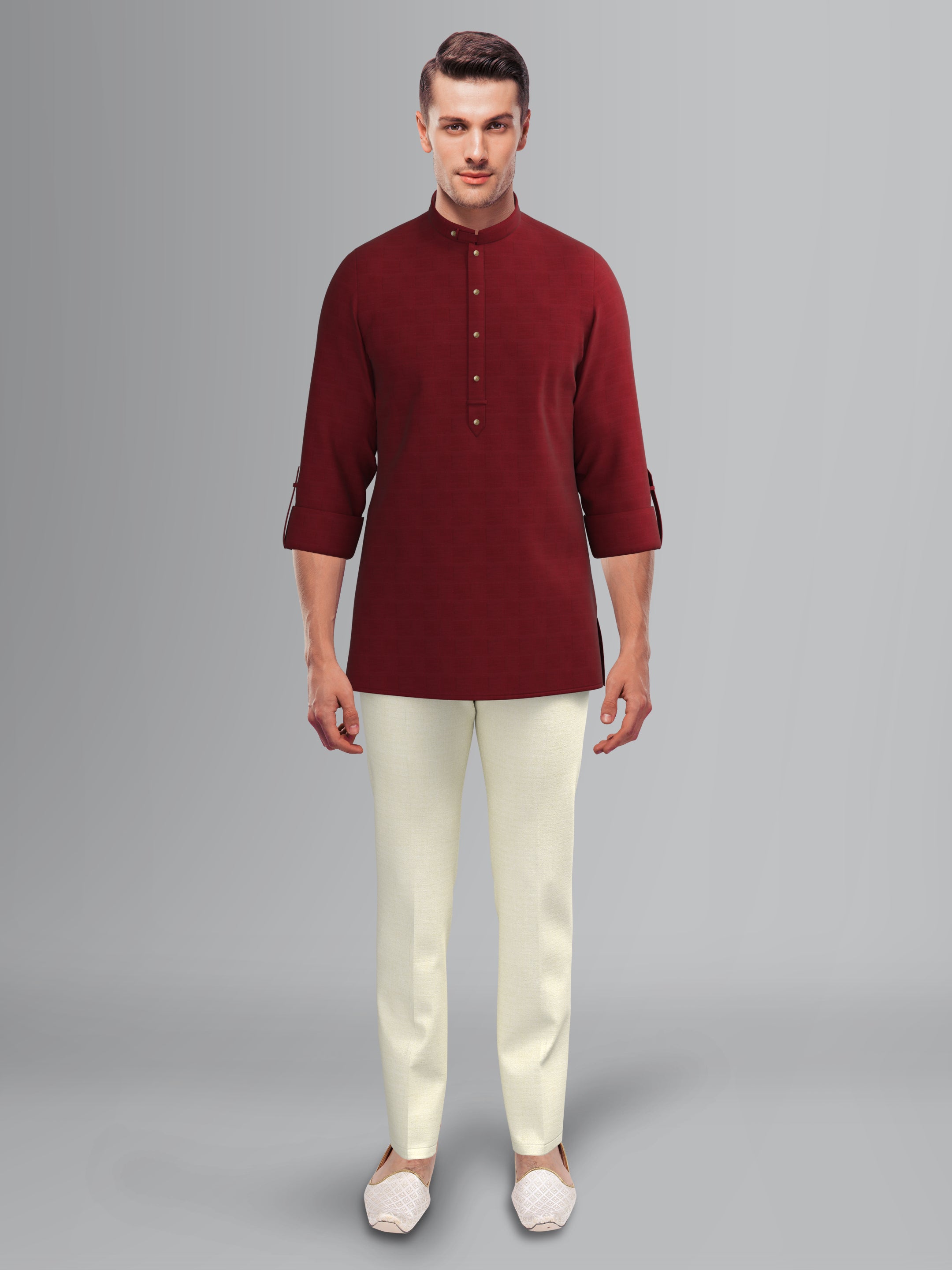 MAROON SHORT KURTA