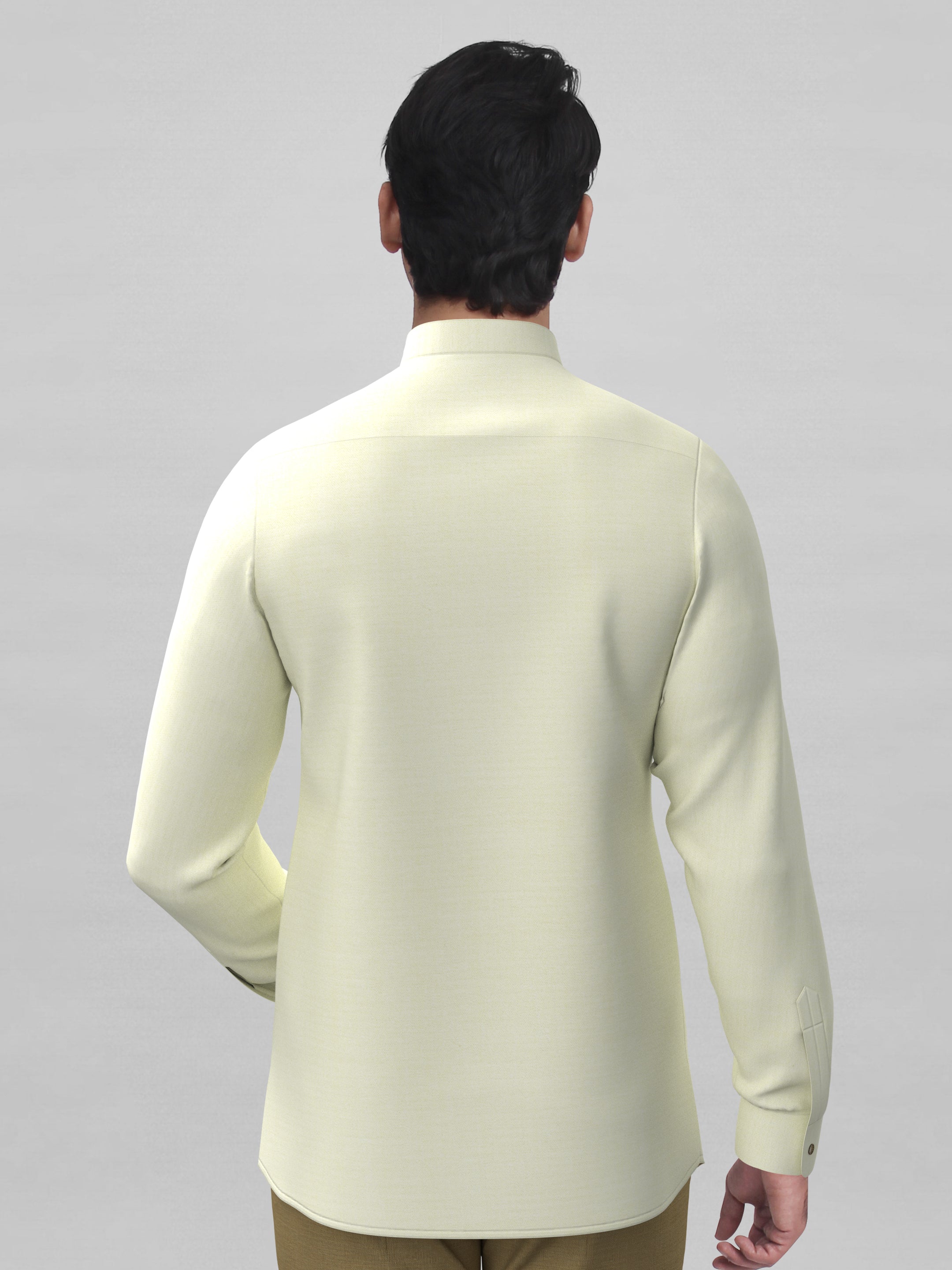 Cream Side open short kurta