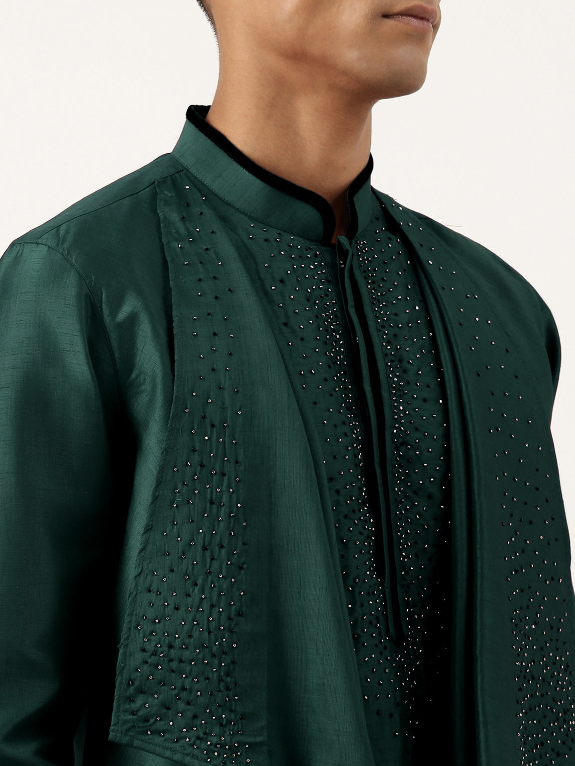 Green Ombre Layered Kurta Set