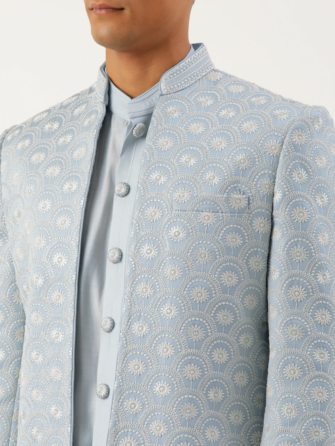 Light Blue Embroidery Indo