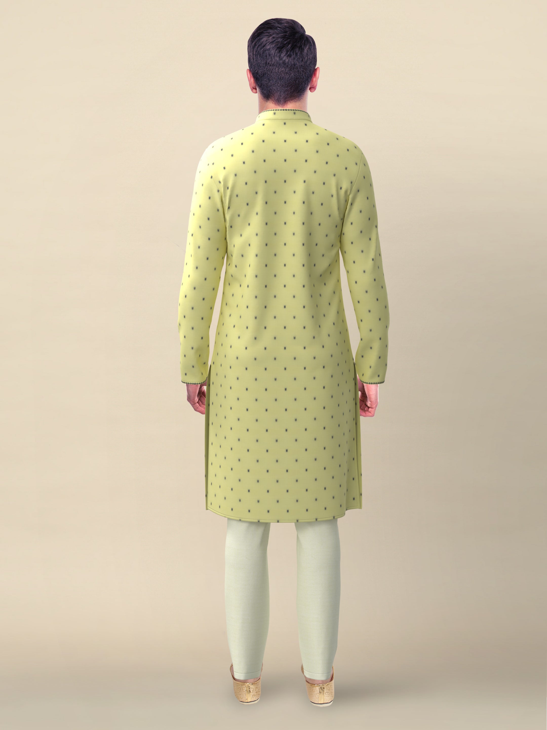 Cotton Grey Booti Kurta Set