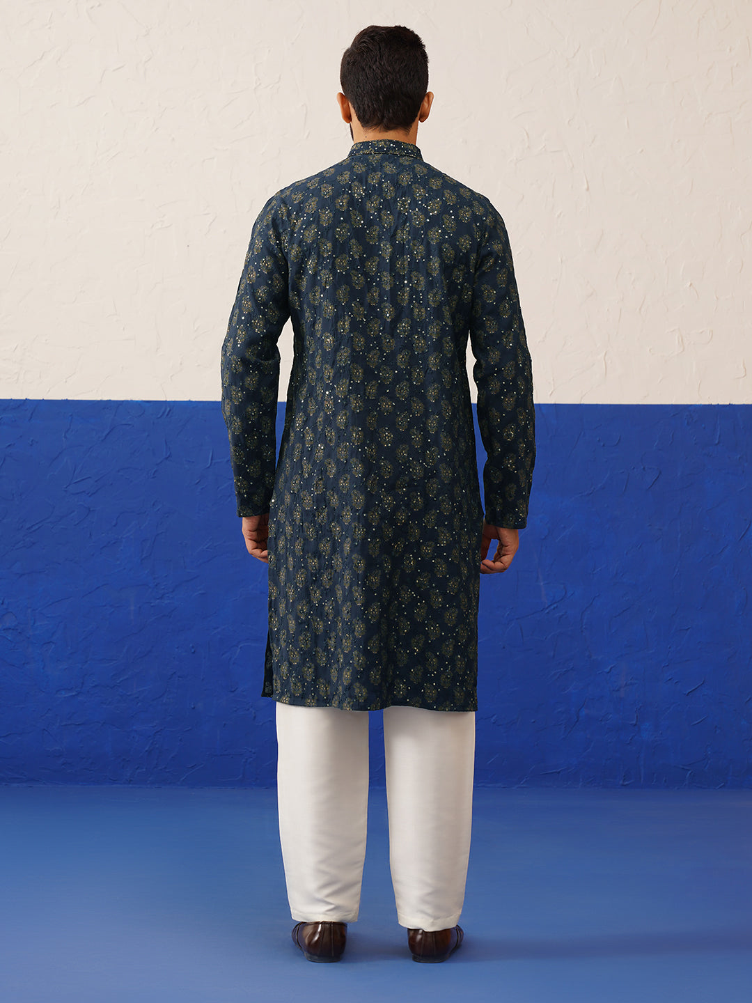 Blue Embroidered Kurta Set