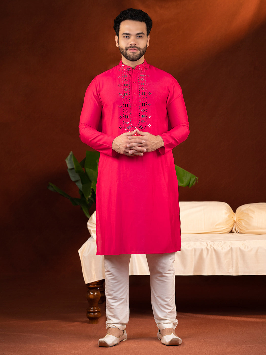 Mirror Embroidery Kurta Set