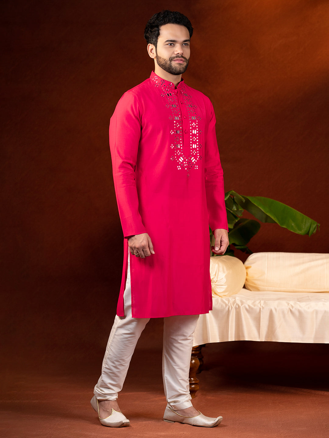 Mirror Embroidery Kurta Set