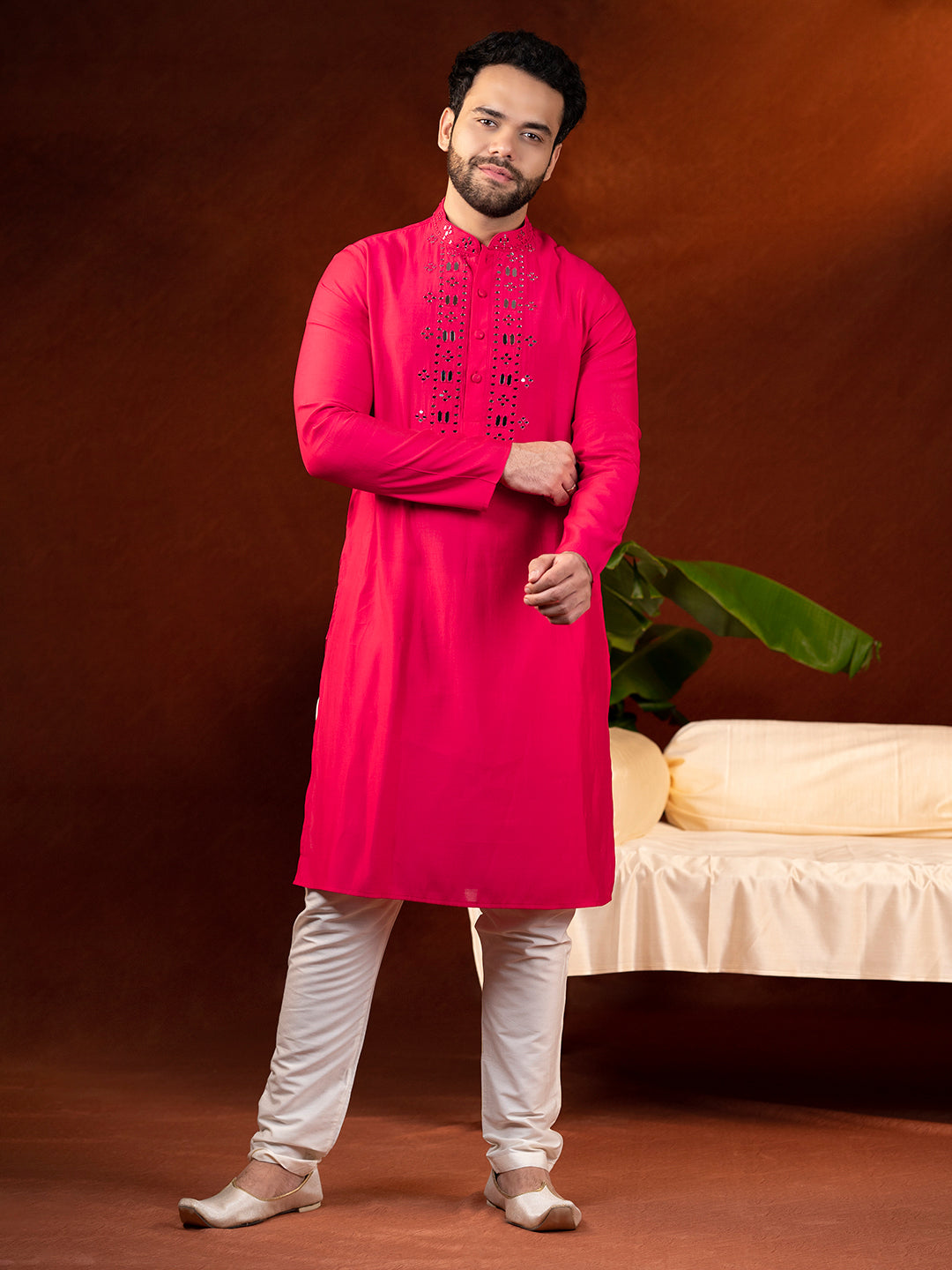 Mirror Embroidery Kurta Set