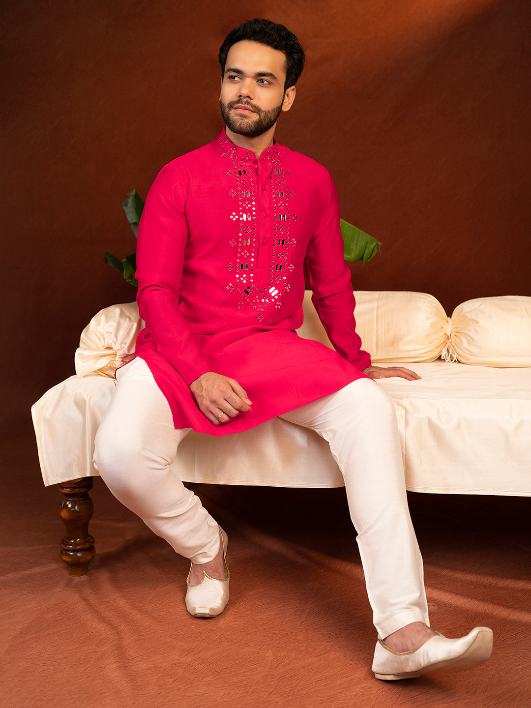 Mirror Embroidery Kurta Set