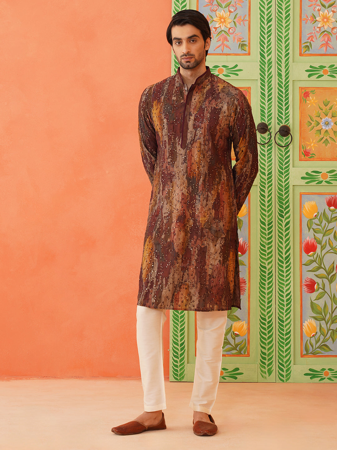 Multi Color Embroidered Kurta Set