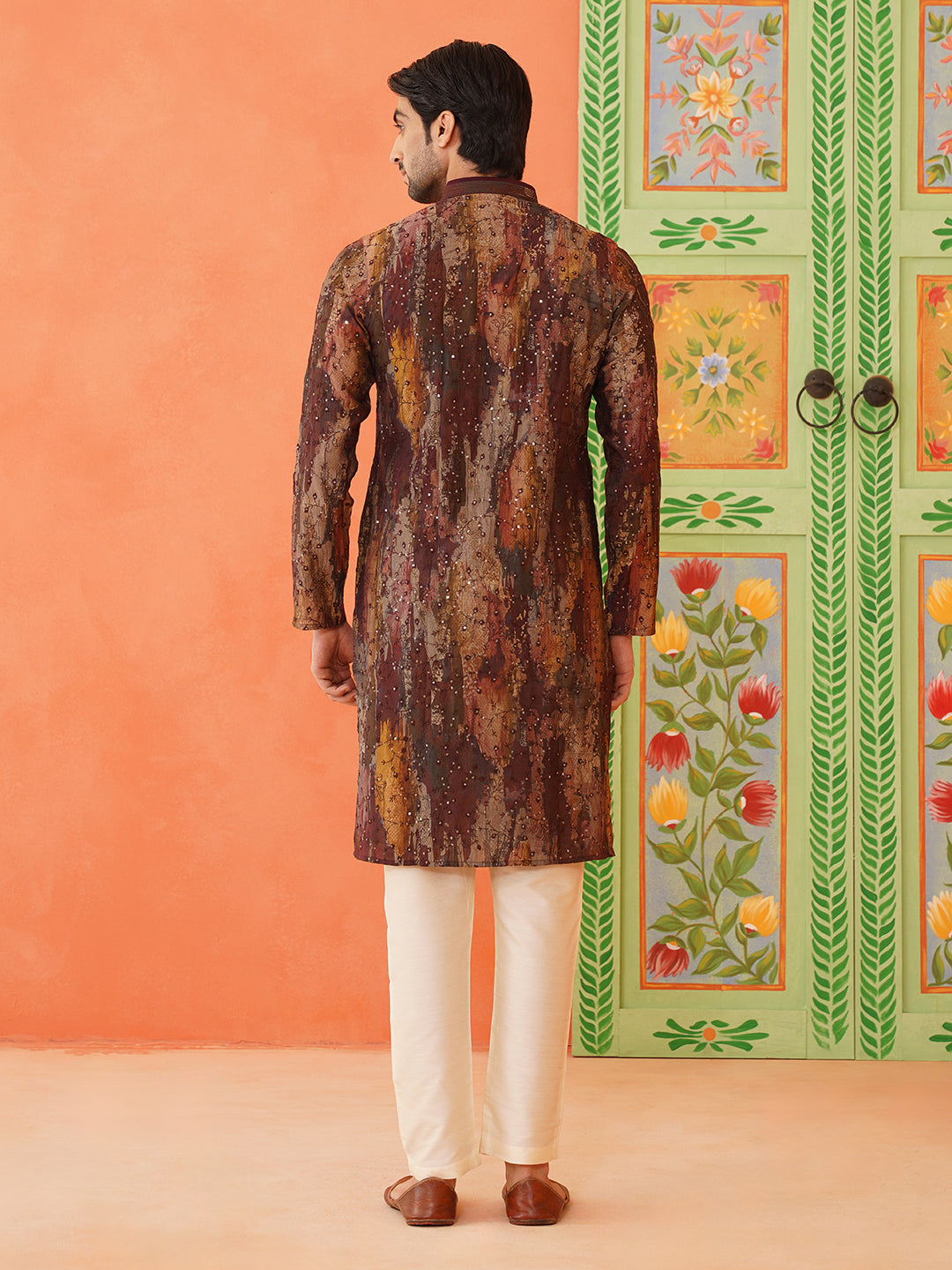 Multi Color Embroidered Kurta Set