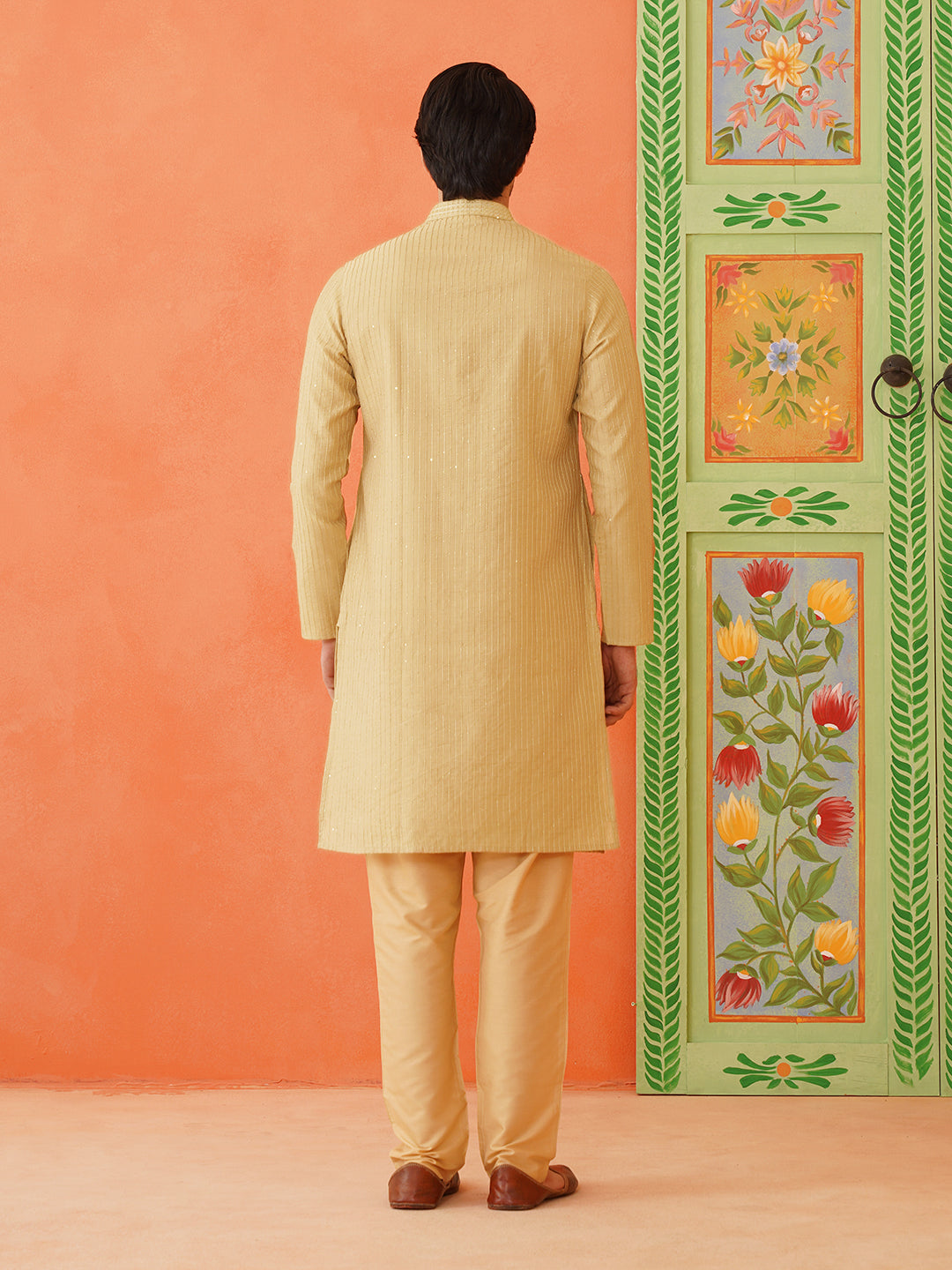 Fawn Embroidered Kurta Set