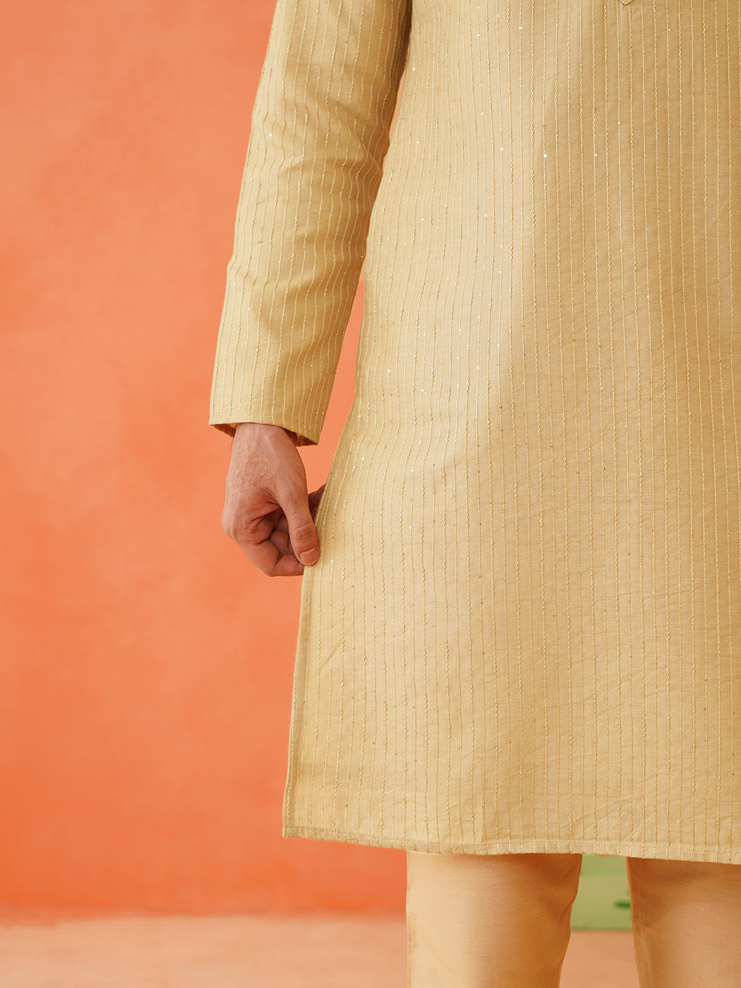 Fawn Embroidered Kurta Set