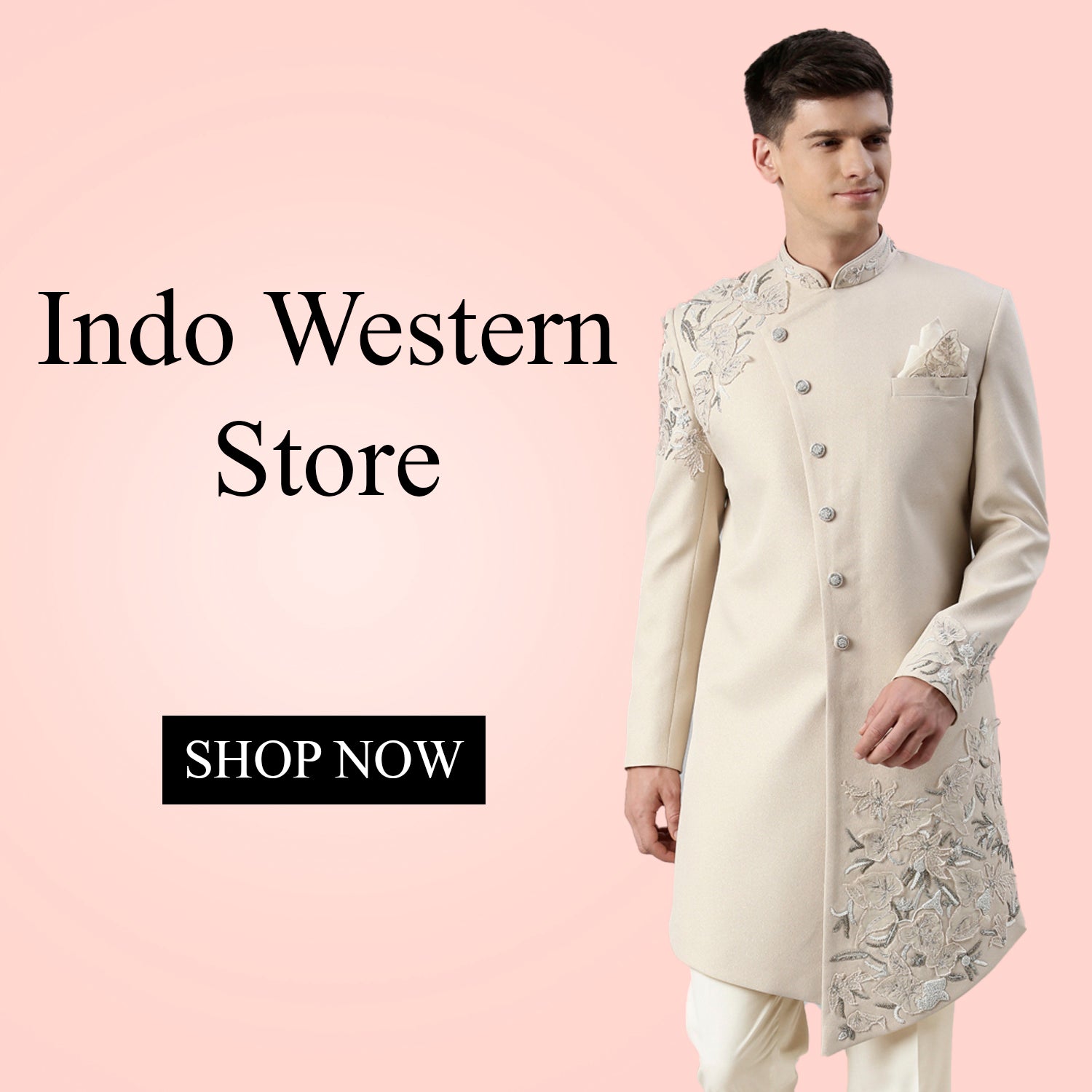 Off white silk indo western | Groom dress men, Indian groom wear, Wedding  outfit men