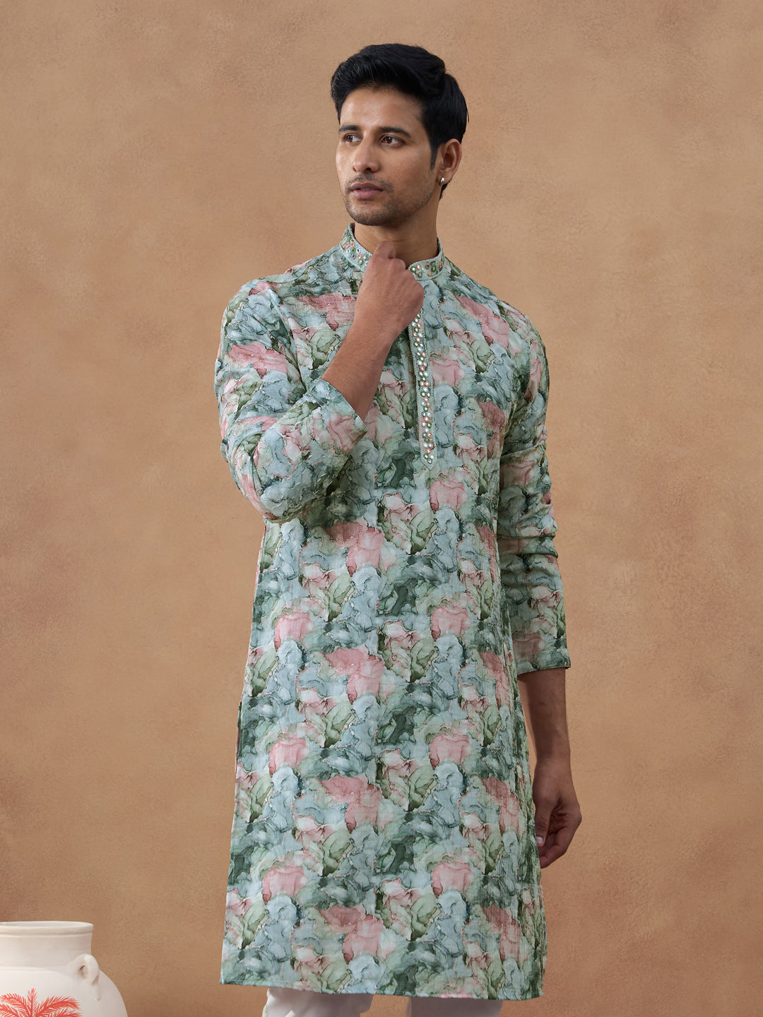 Multi Color Floral Printed Kurta Set