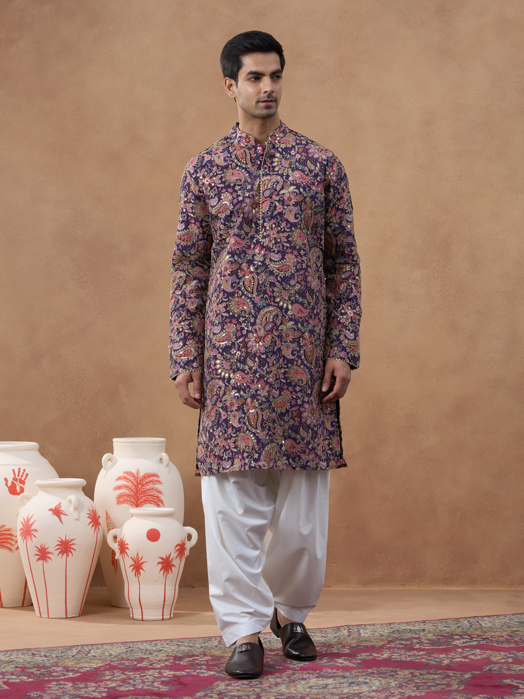 Multicolour Paisley Printed Kurta Set