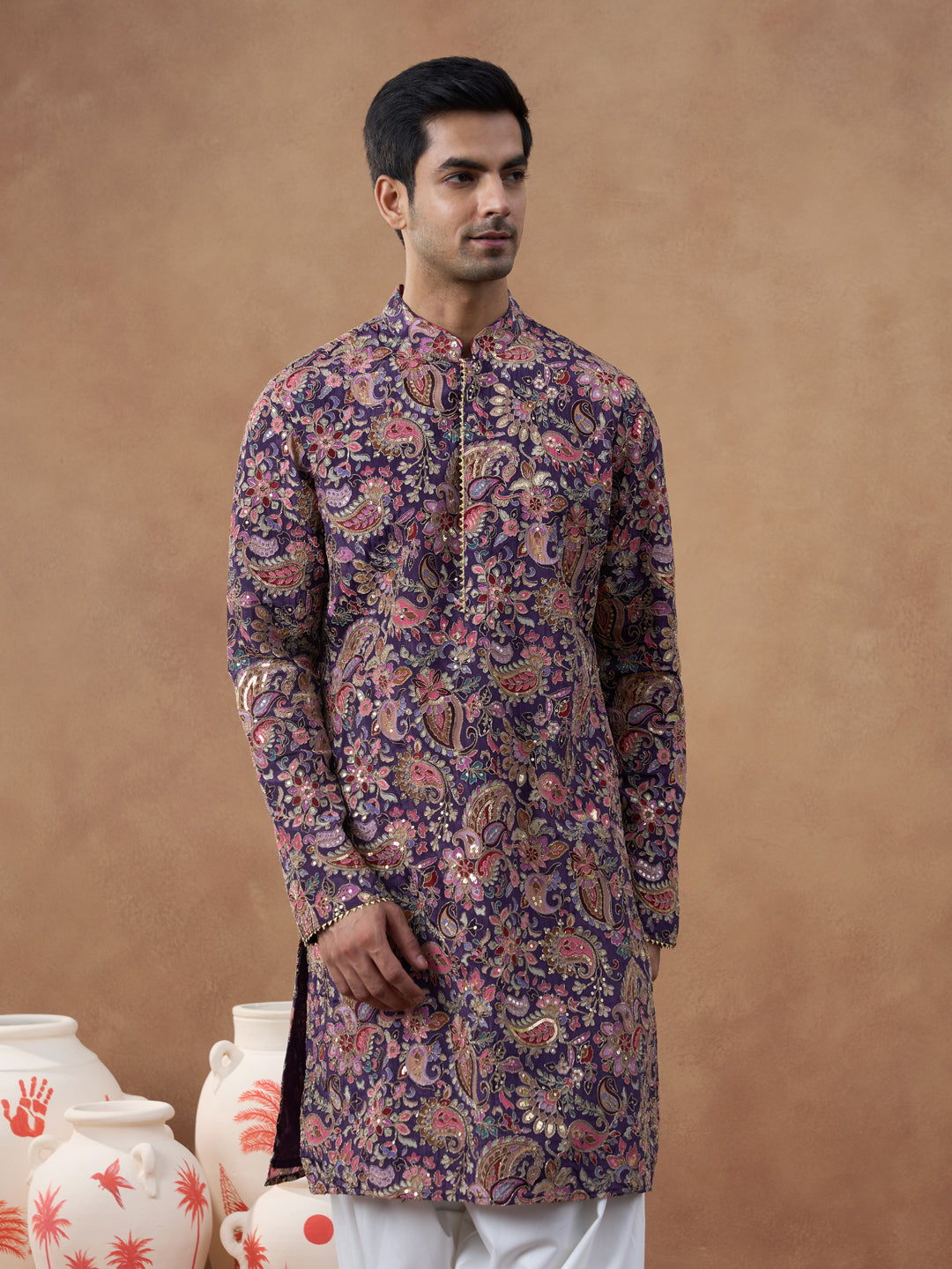 Multicolour Paisley Printed Kurta Set