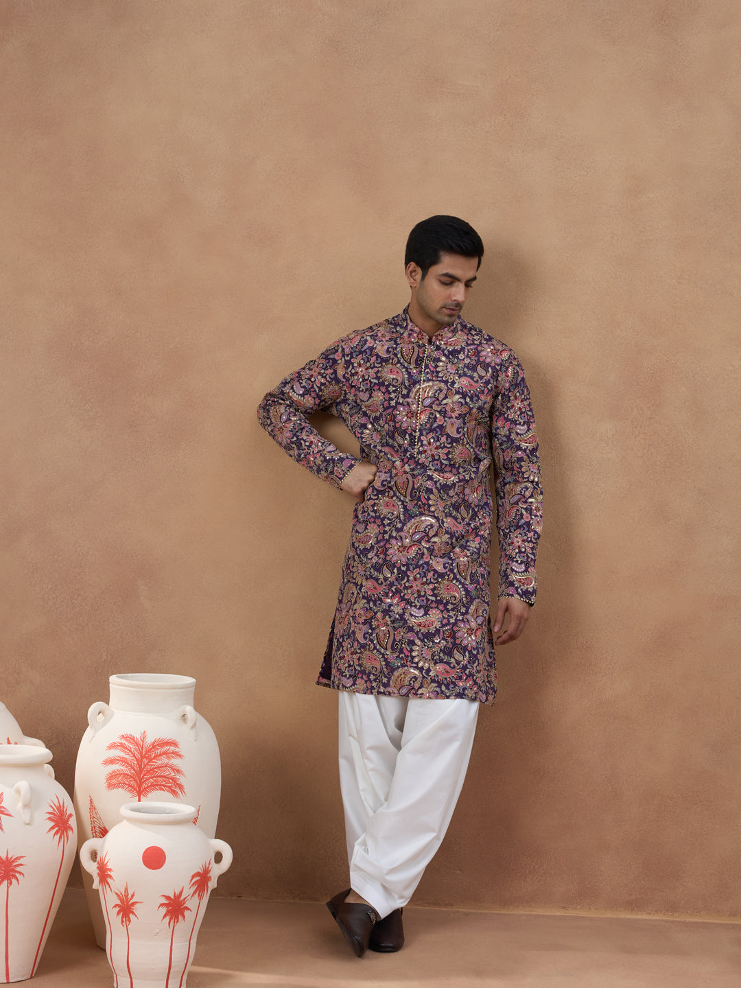Multicolour Paisley Printed Kurta Set