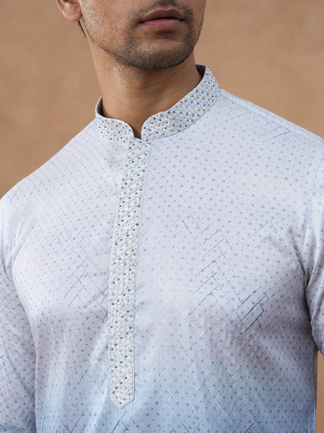 Gradient Blue Ombre Kurta Set