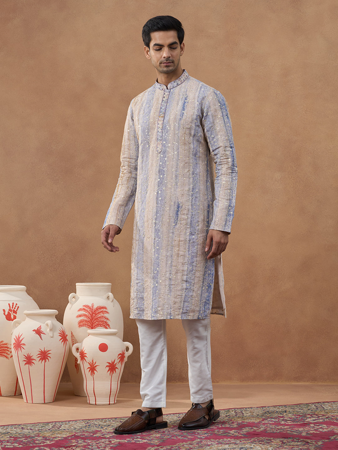 Ari Work Kurta Set with Sequin Detailing