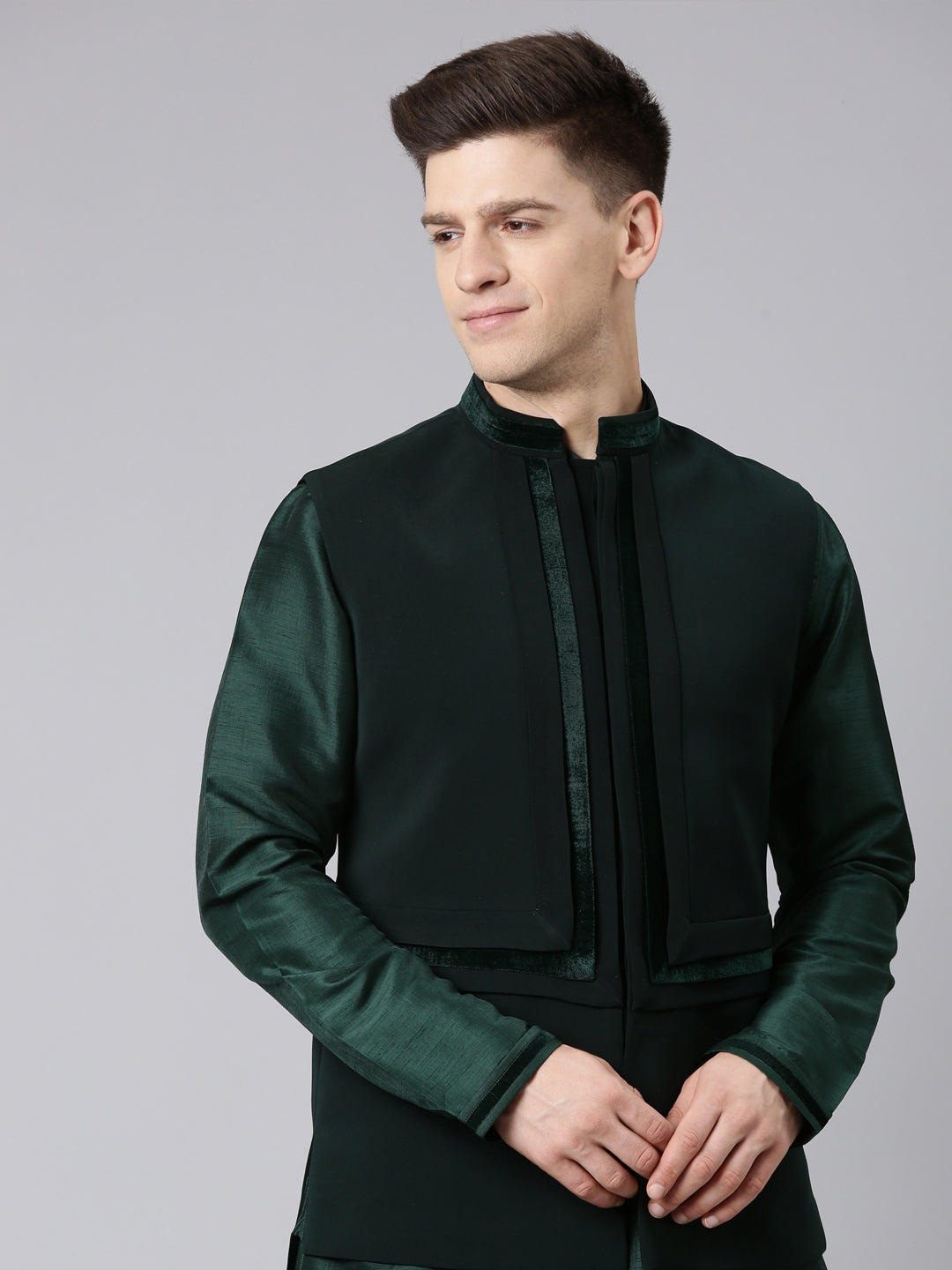 Green Pleated Jacket
