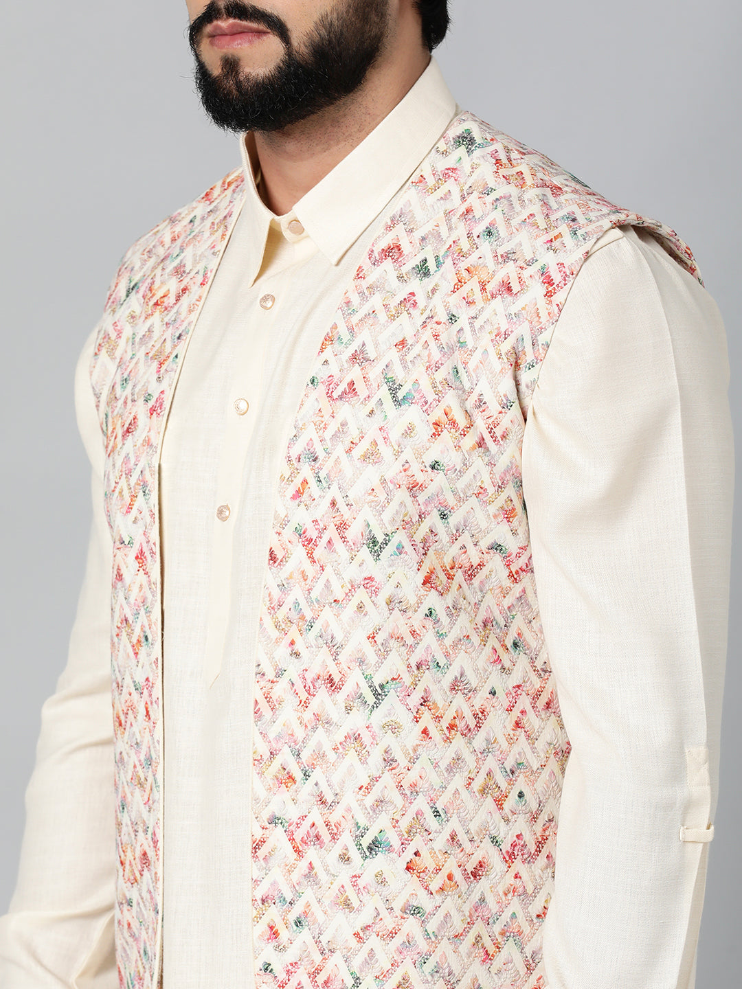 Cream Embroidery Jacket