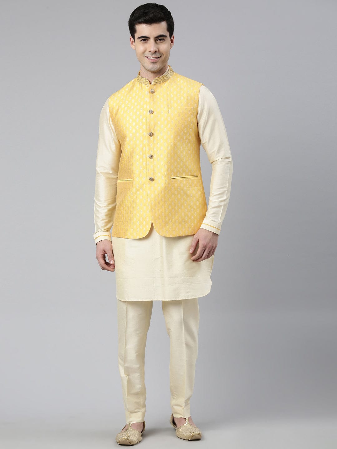 Banarasi Brocade Jacket With Kurta Set