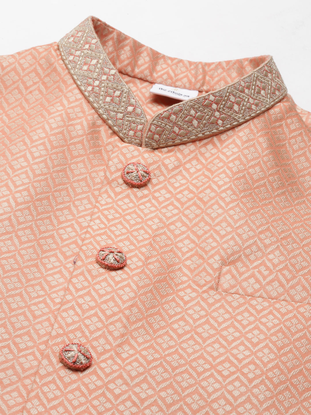 Orange Jacquard Jacket