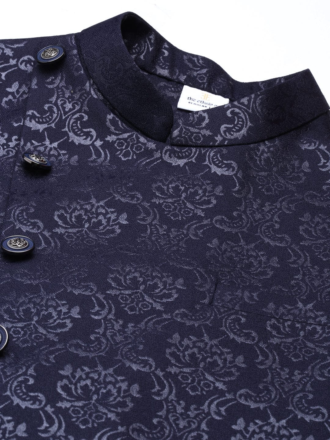 Midnight Blue Jacquard Jacket