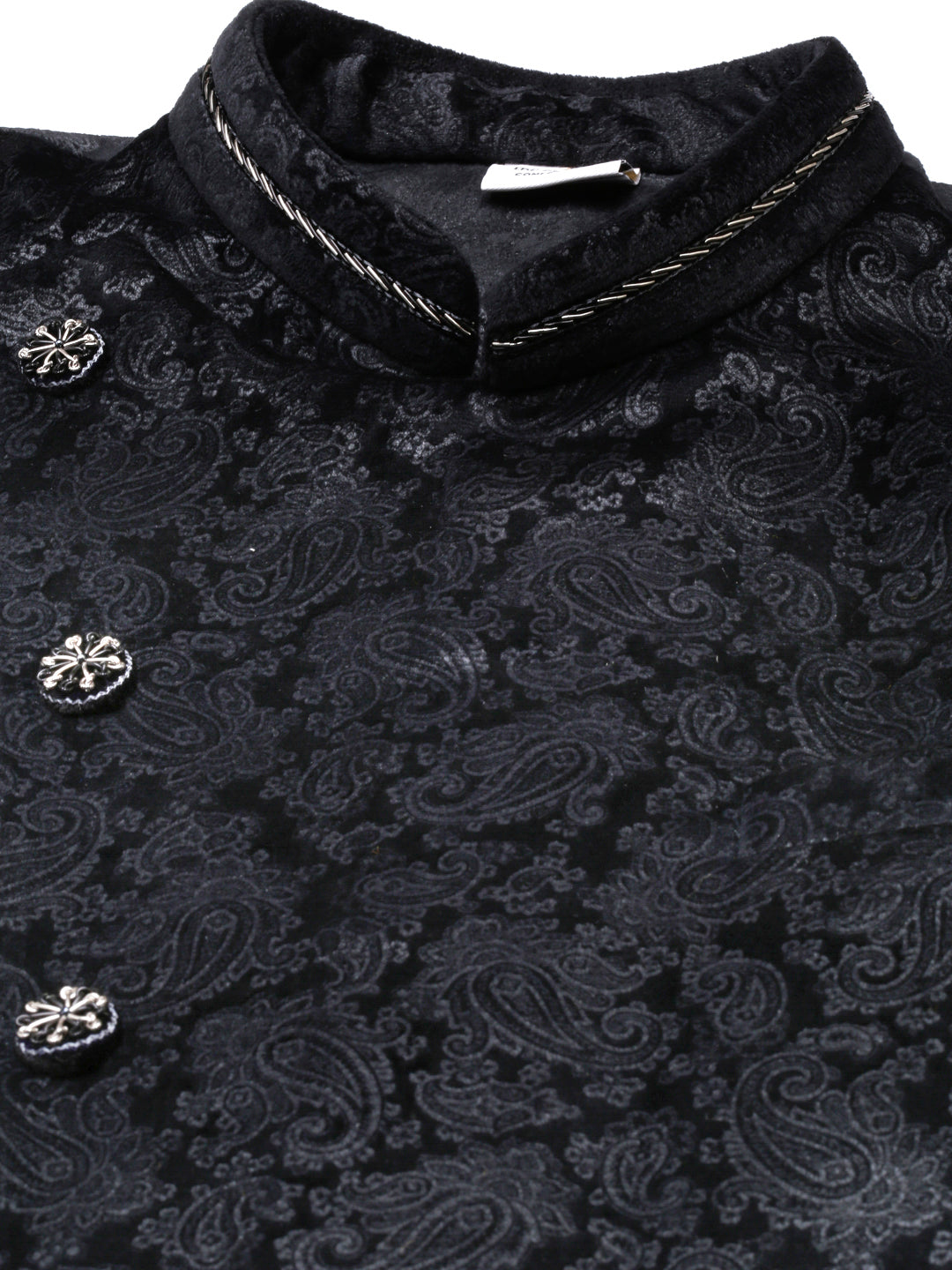 Black Velvet Jacquard Jacket