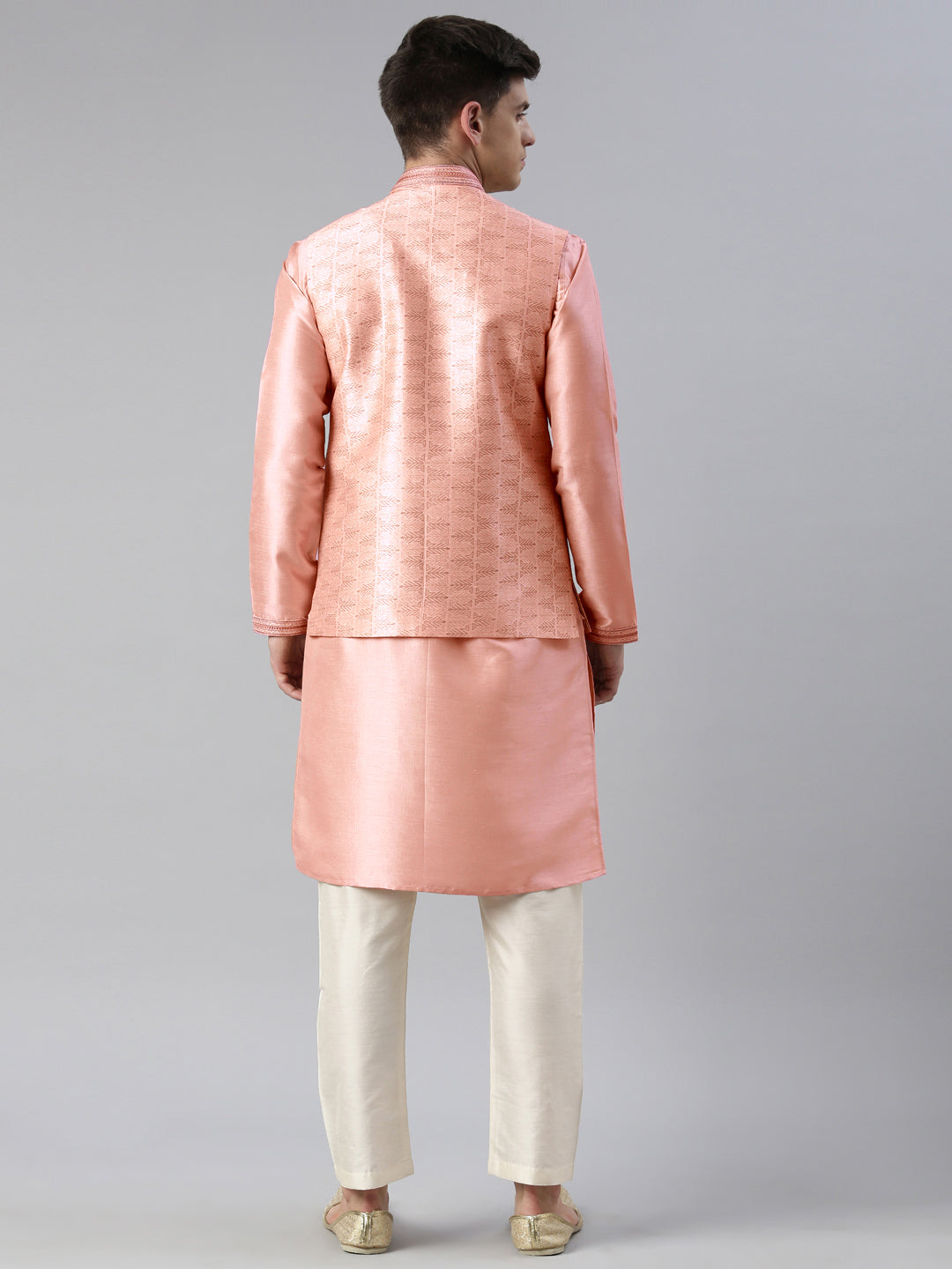 Pink Printed  Overlap Jacket