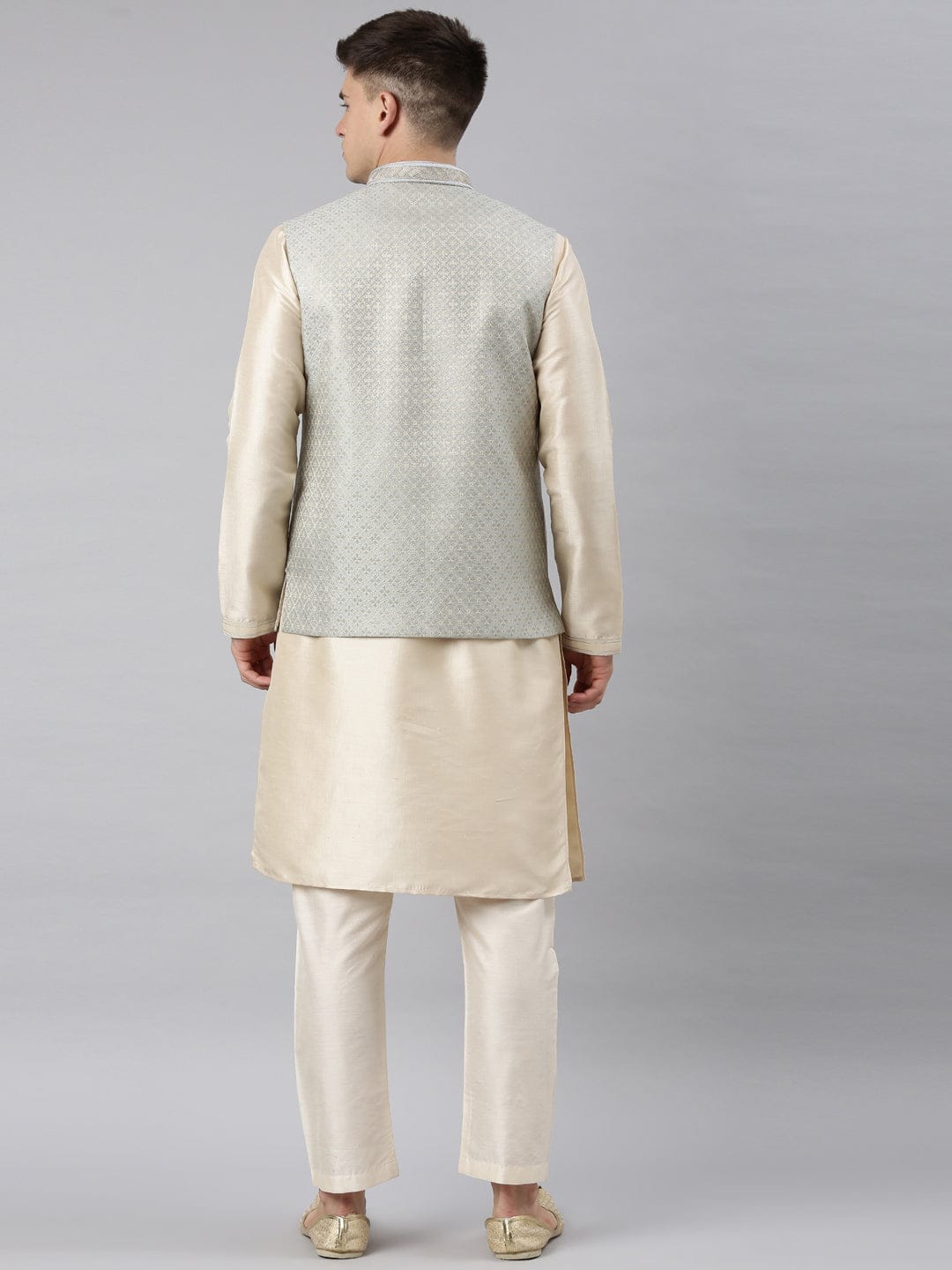 Grey Banarasi jacquard Jacket