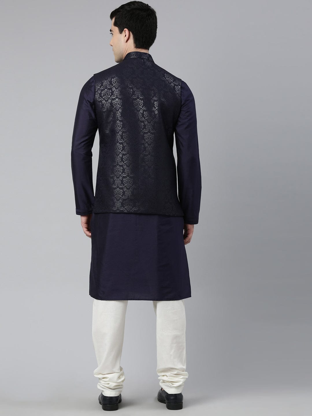 Midnight Blue Jacquard Jacket